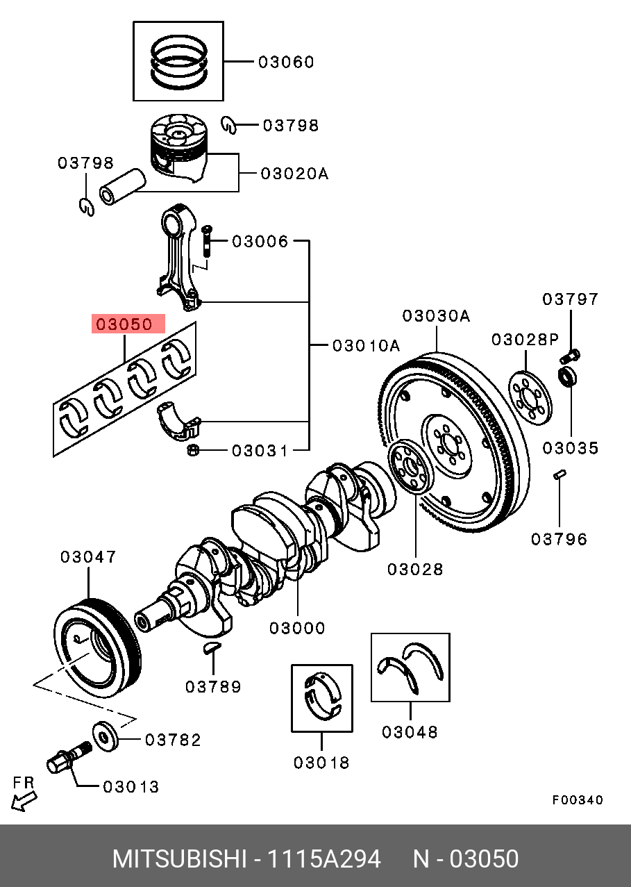 1115A294 Подшипники шатуна кт MITSUBISHI купить, цена в Челябинске