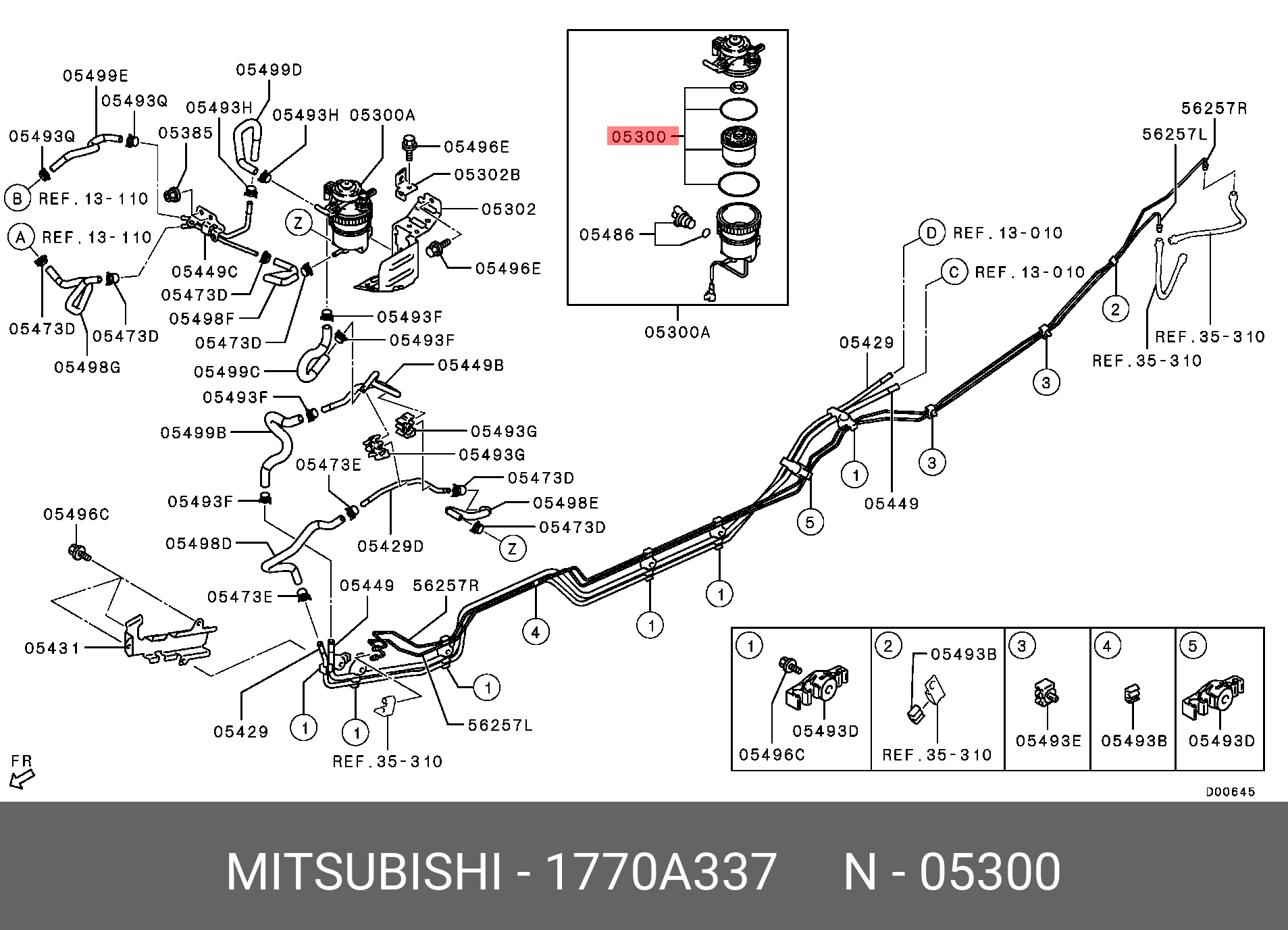 Фильтр топливный   MITSUBISHI арт. 1770A337