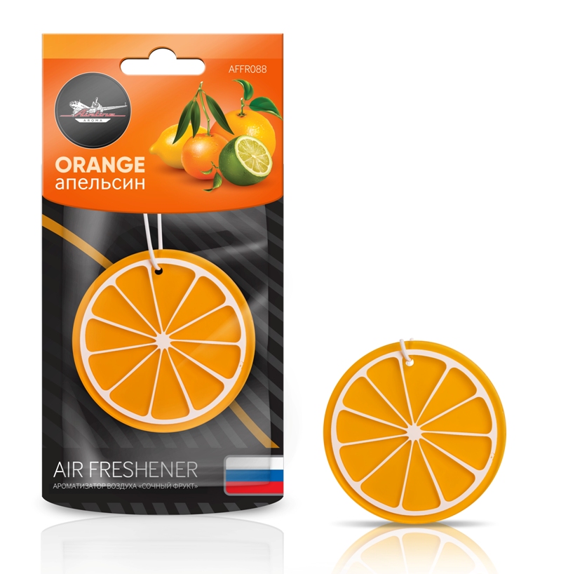 Ароматизатор подвесной пластик "Сочный фрукт" апельсин(AFFR088)