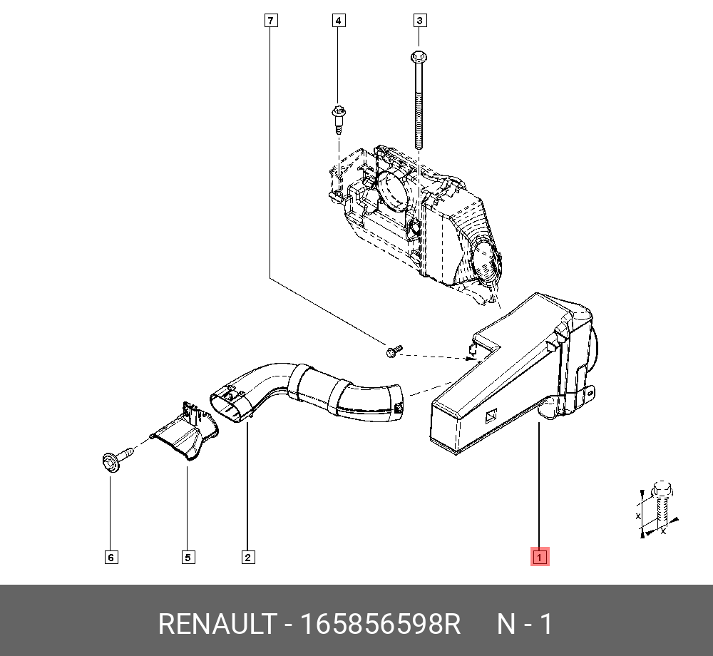 165853783R RESONATEUR AIR RENAULT