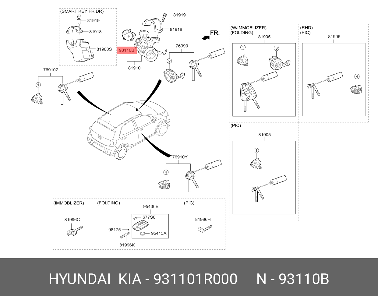 Контактная группа (Hyundai, Kia) 931101r000