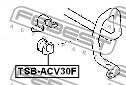  Втулка стабилизатора переднего (Toyota) tsbacv30f