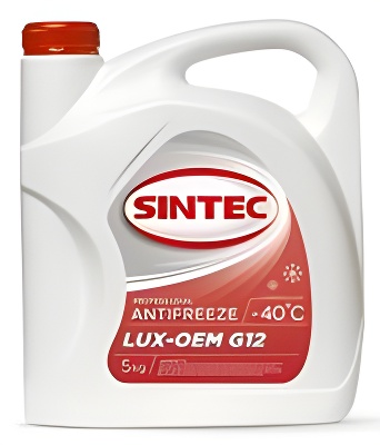 Антифриз SINTEC -40  G12 LUX красный  5кг  (4шт/144/64)