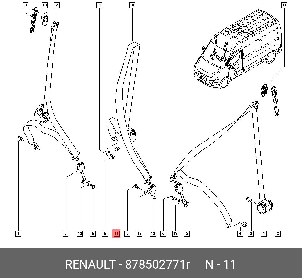 878502771R RENAULT БОЛТ М8 - купить, цена в Санкт-Петербурге