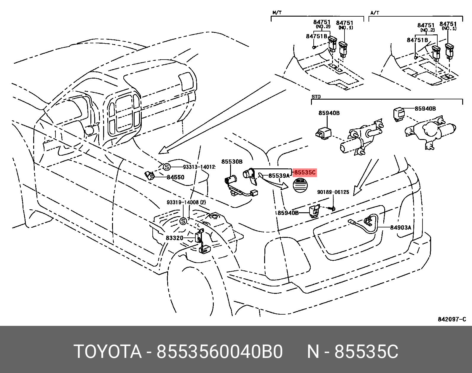 8553560040B0 TOYOTA COVER, POWER OUTLET - купить, цена в Санкт-Петербурге