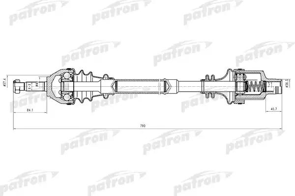  Вал приводной, правый (Renault) pds0638