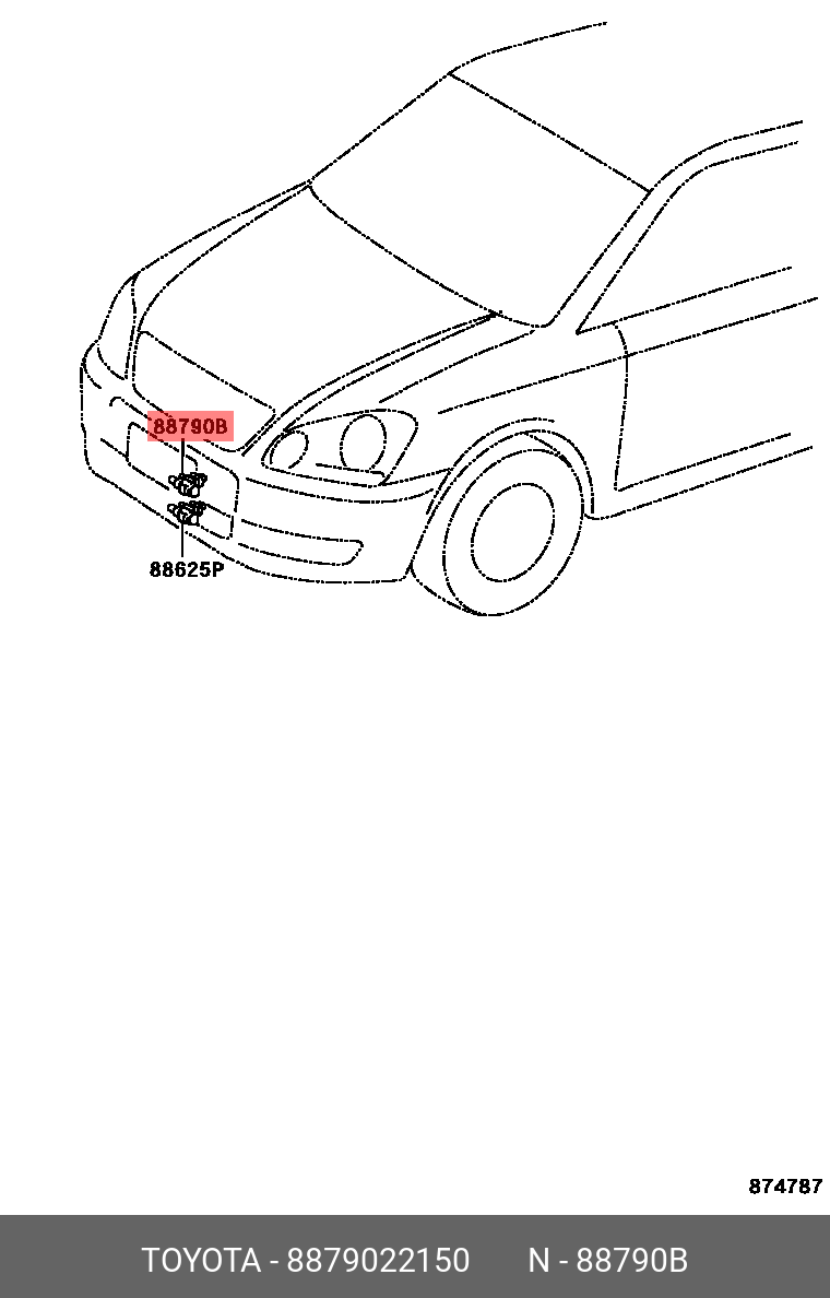 88790-22150 TOYOTA LEXUS Датчик температуры наружного воздуха