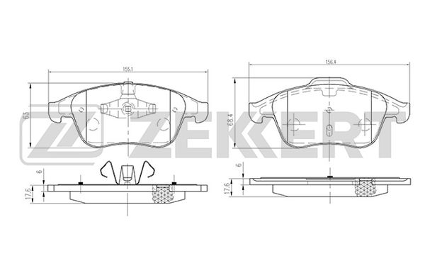Колодки тормозные передние Renault Grand Scenic III 09-, Scenic III 09-, Laguna III 07-, Megane III 08-.