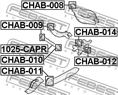 сайлентблок рычага заднего подпружинного внутренний CHAB008