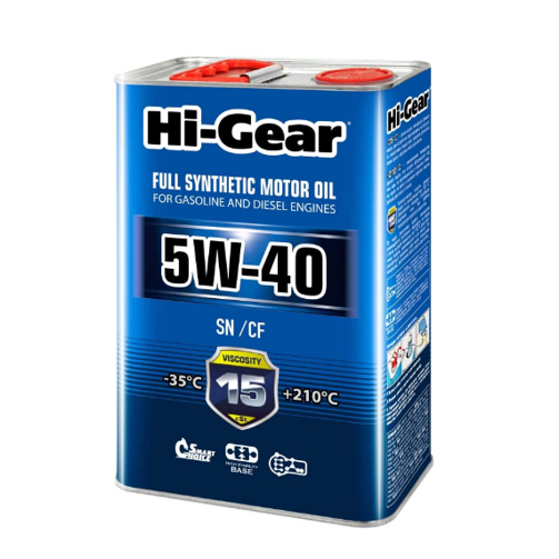 HI GEAR 5W40 SN/CF Масло синтетическое (4L)