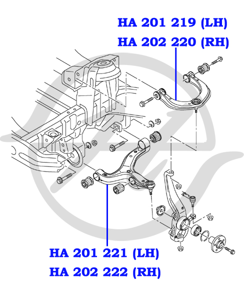 рычаг подвески hanse hb800126