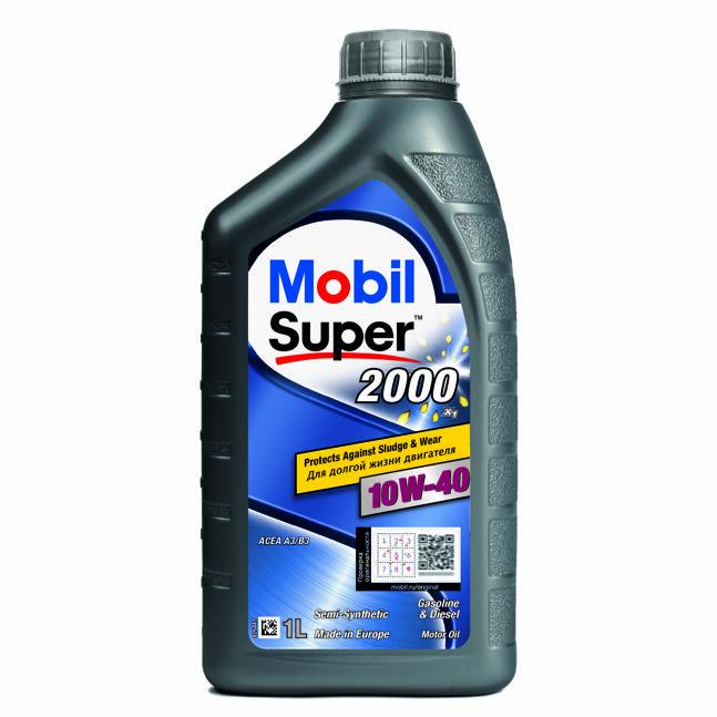 Масло моторное "MOBIL" Super 2000 10W40 (1 л) п/синт.