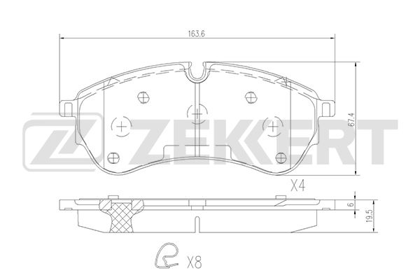 колодки тормозные задние VW Crafter 30-50 II 16-