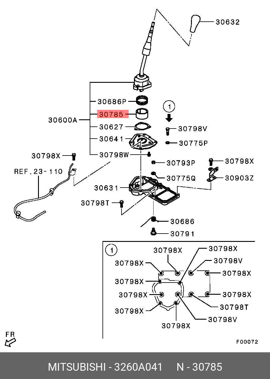 3260A041 Втулка ручки КПП MITSUBISHI L200 05- MITSUBISHI купить, цена в  Челябинске