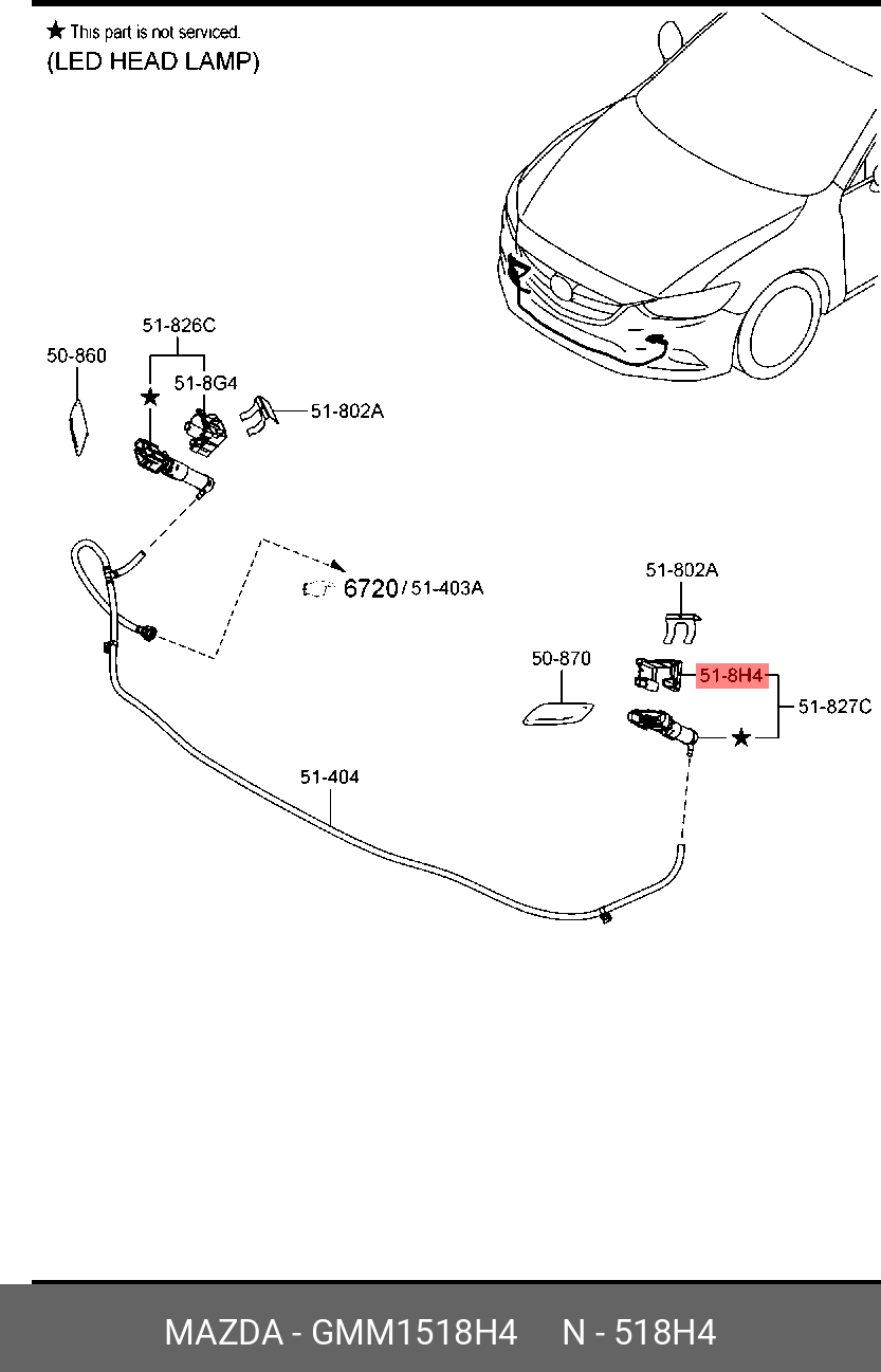 GMM1518H4 Кронштейн омывателя фары MAZDA купить, цена в Челябинске