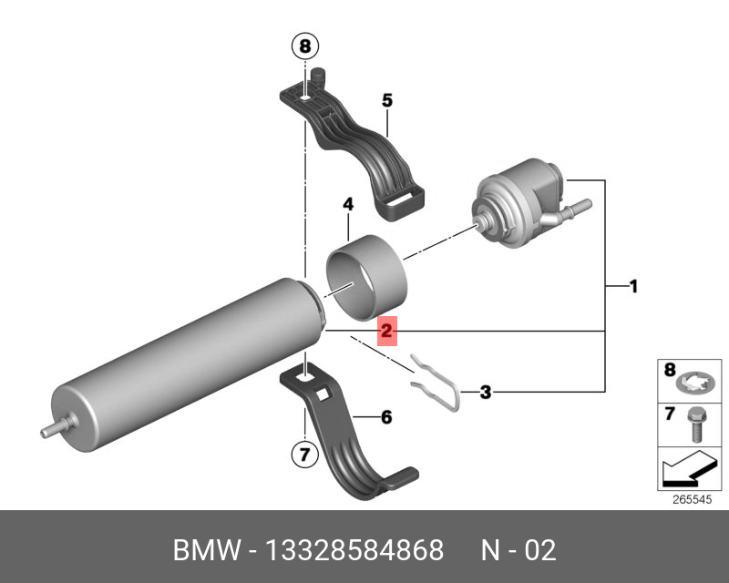 Фильтр топливный   BMW арт. 13328584868