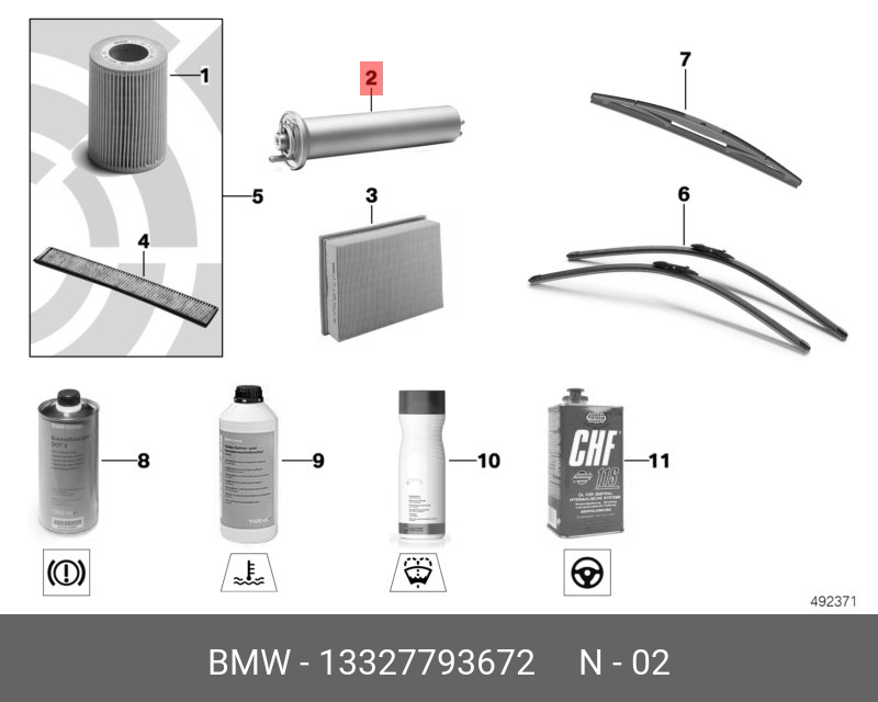 Фильтр топливный   BMW арт. 13327793672
