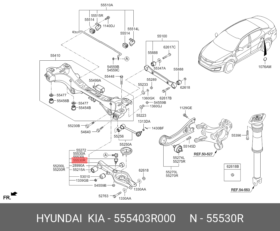 Стойка стабилизатора заднего левая=правая 2wd Hyundai ix3510-, i30 II 11-, KIA Ceed II 12-, Optima III 12-,sportage 10-, Pro Ceed II 13-