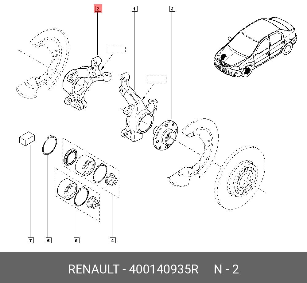 400140935R КУЛАК ПОВОРОТНЫЙ ПЕР П RENAULT купить, цена в Екатеринбурге