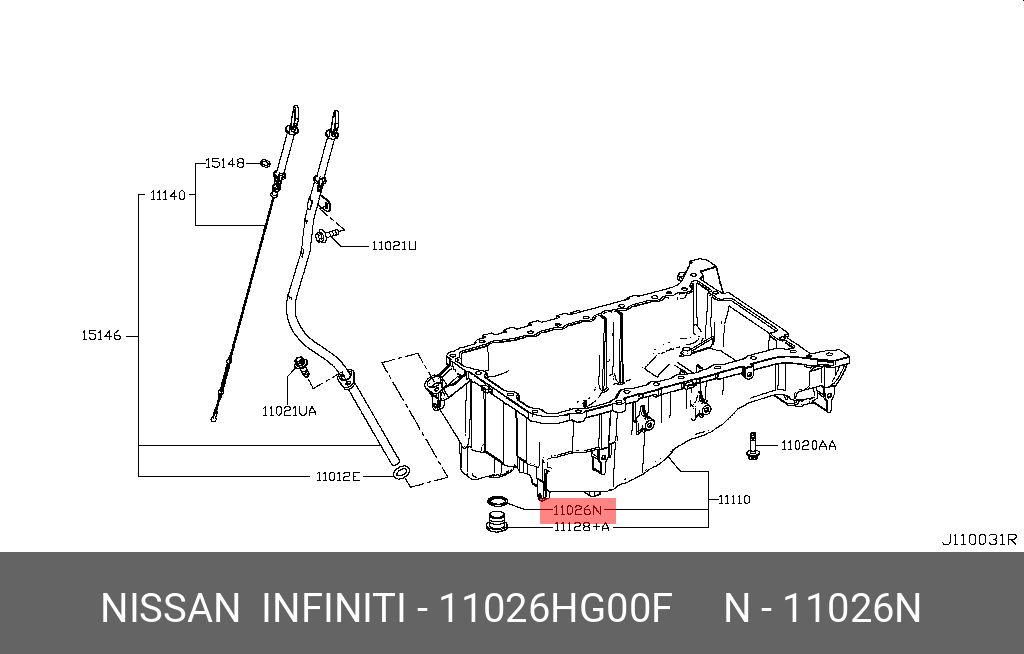 Прокладка сливной пробки поддона двигателя   NISSAN арт. 11026HG00F