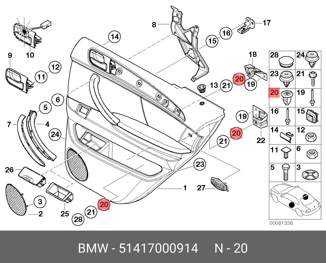 51 34 171 Replacing rear left or right door window