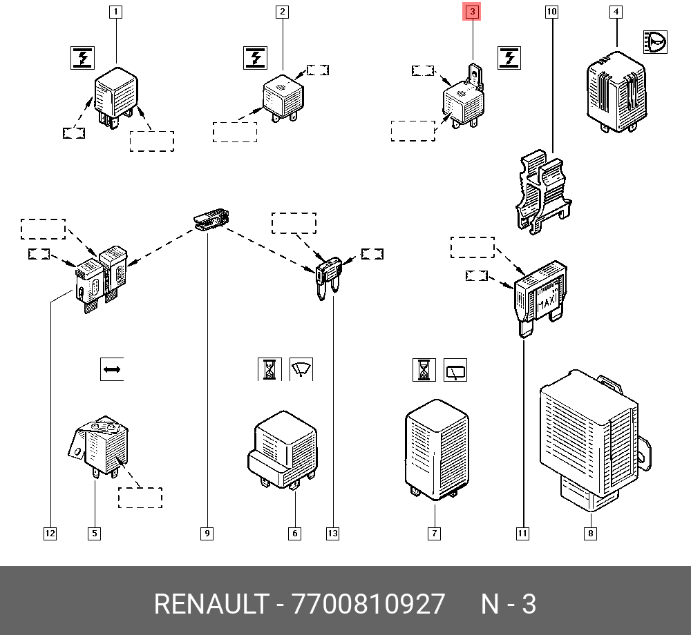 Renault kangoo схема реле