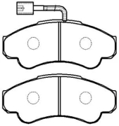 Колодки тормозные передние Q18 R16 (155.4*63.7)