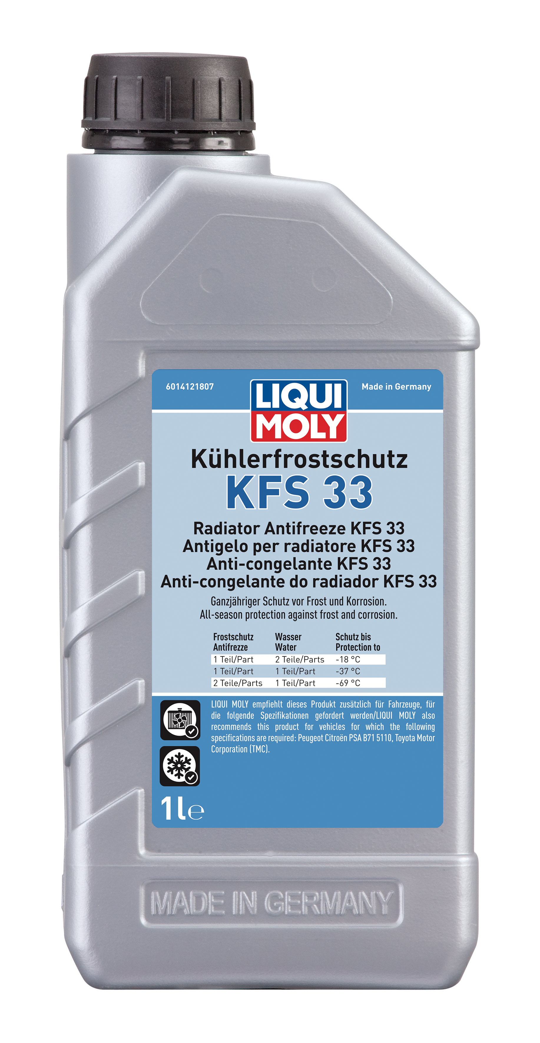 21130 Антифриз LIQUI MOLY Kuhlerfrostschutz KFS 33 концентрат 1л арт. 21130  LIQUI MOLY купить, цена в Челябинске