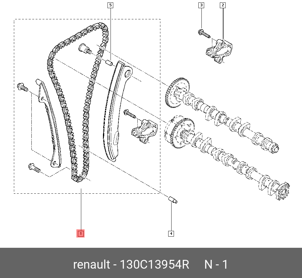 Ремкомплект ГРМ   RENAULT арт. 130C1-3954R