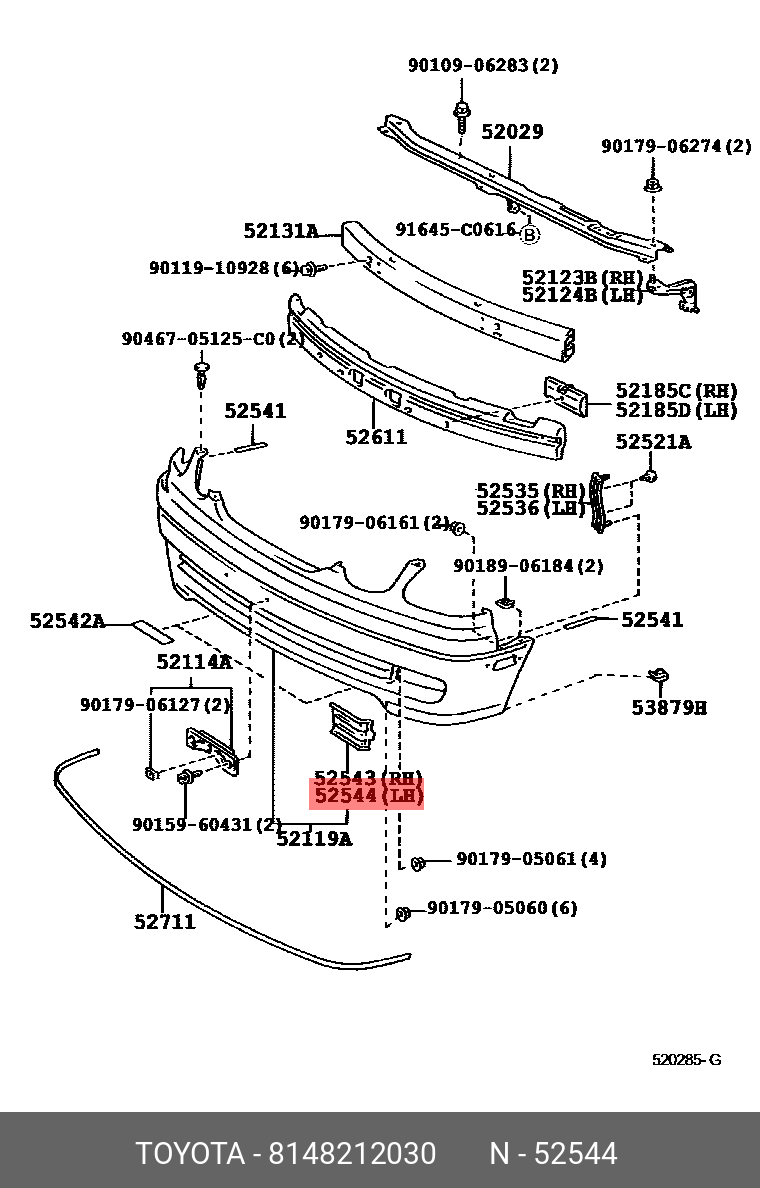 81482-12030 НАКЛАДКА БАМПЕРА, ПЛАСТИК ! TOYOTA LEXUS купить, цена в  Екатеринбурге