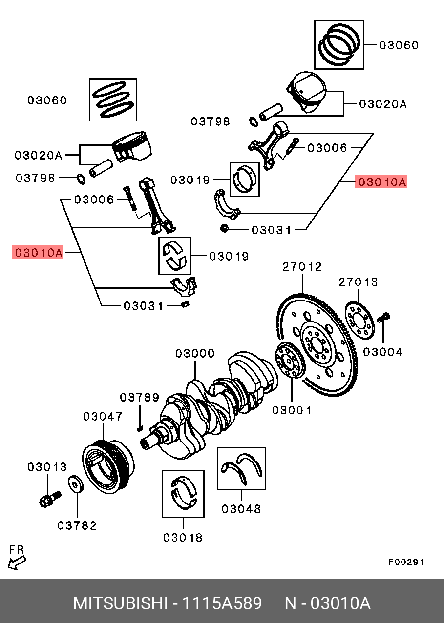 1115A589 Шатун поршня MITSUBISHI купить, цена в Челябинске