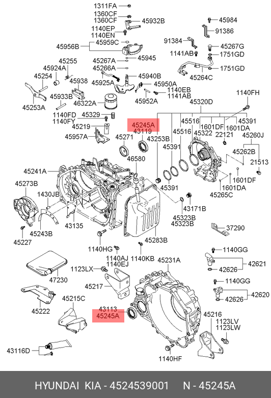  Сальник приводного вала (Hyundai, Kia) 4524539001