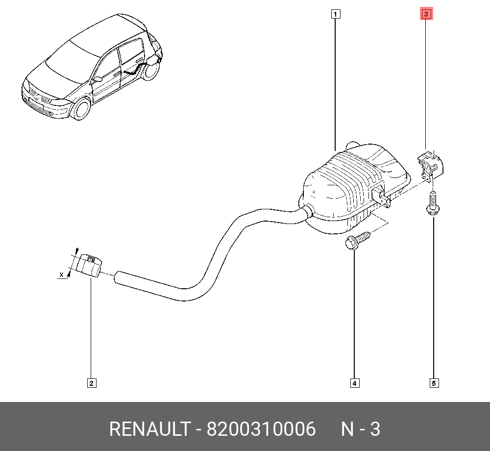 8200310006 RENAULT Кронштейн, система выпуска ОГ | Купить запчасть