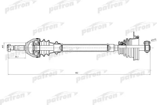  Вал приводной, левый (Renault) PDS0637