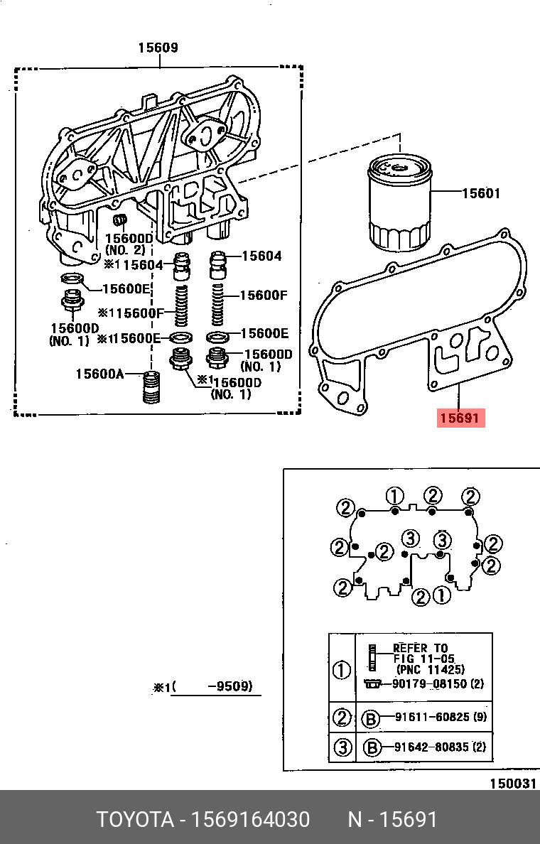 15691-64030 TOYOTA LEXUS GASKET, OIL FILTER - купить в Калининграде |  Япония-Авто