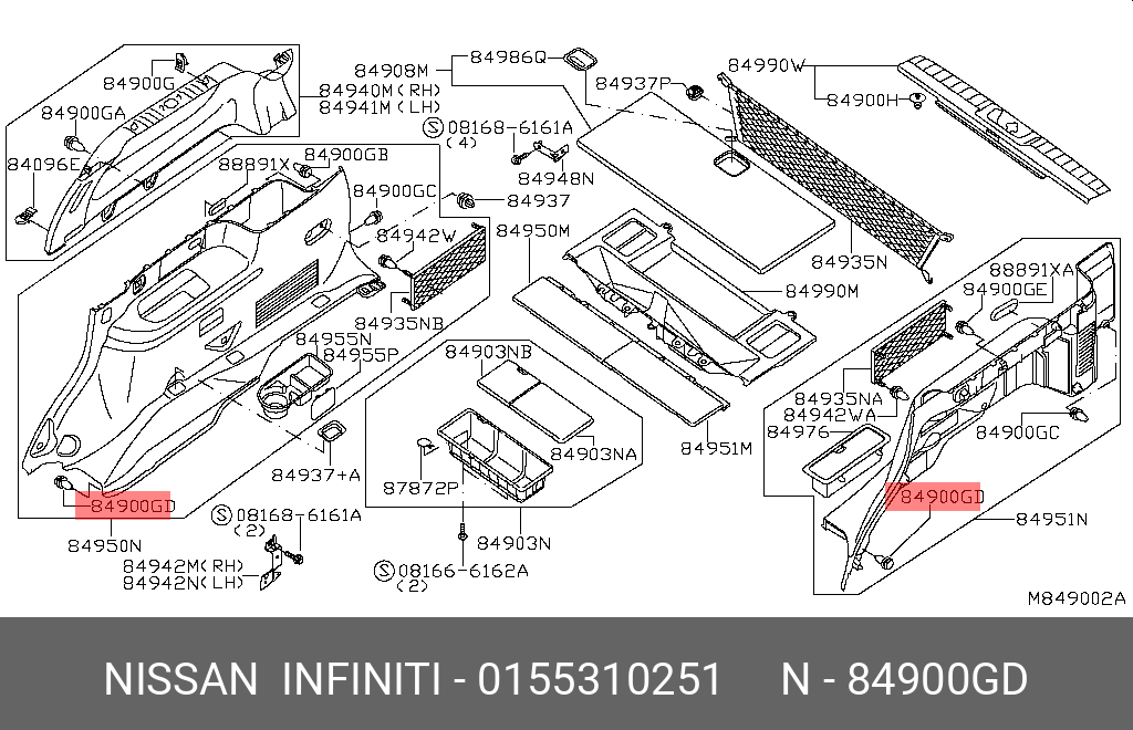 Nissan 01553 10251 аналоги