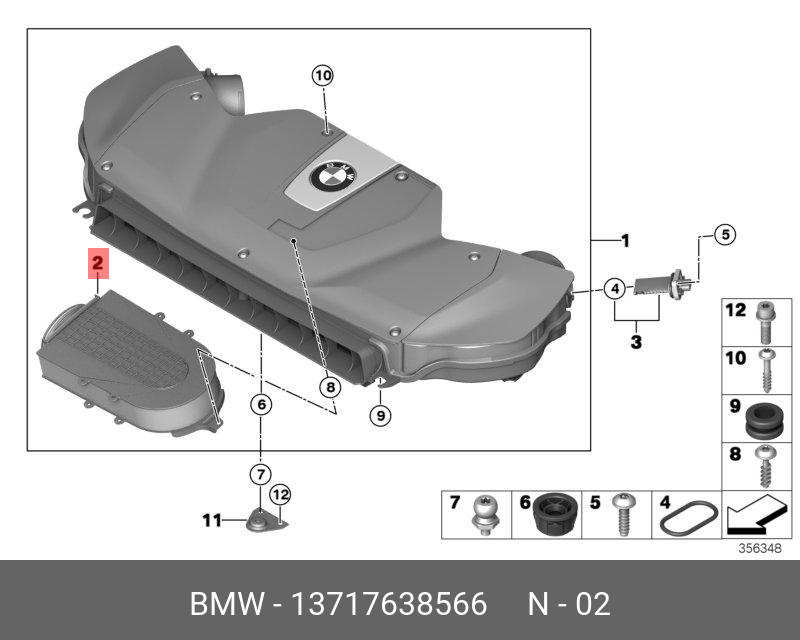 Фильтр воздушный   BMW арт. 13717638566