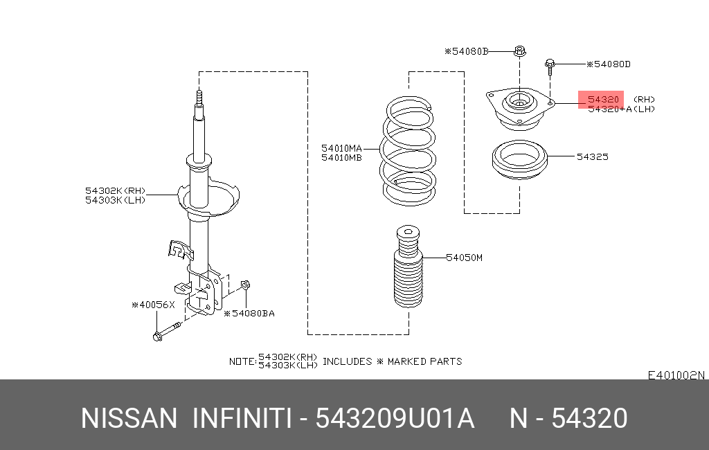 опора амортизатора переднего правая Nissan Micra (K12) 03- Note (E11) 06- Tiida (C11) 07- Renault Clio I
