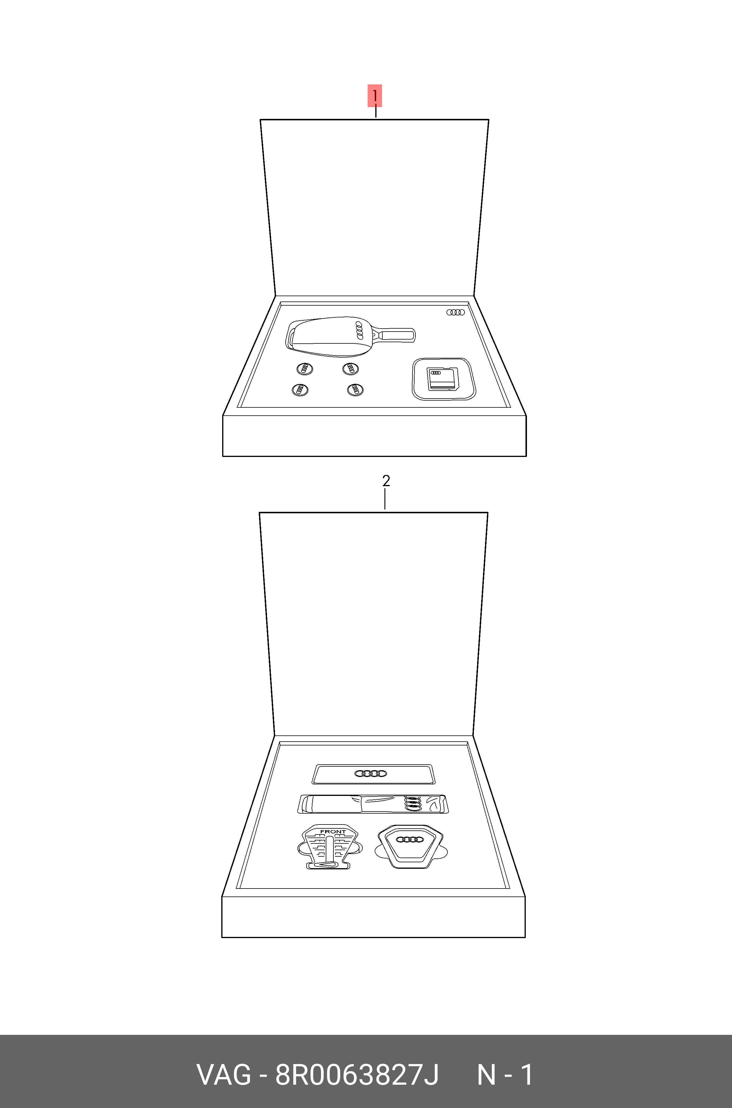 8R0 063 827 J Набор подарочный Audi VAG купить, цена в Челябинске