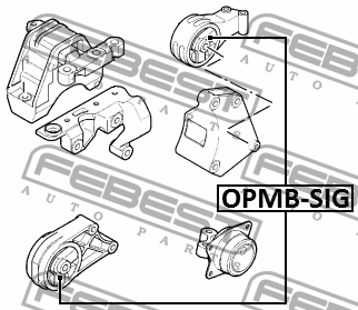 Подушка (опора) двигателя передняя OPMBSIG