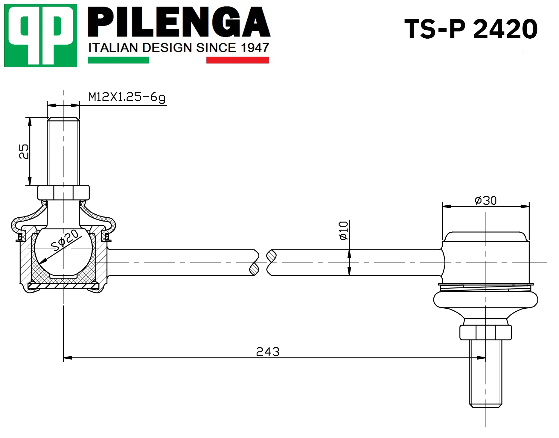  Стойка стабилизатора переднего (Hyundai/Kia) TSP2420