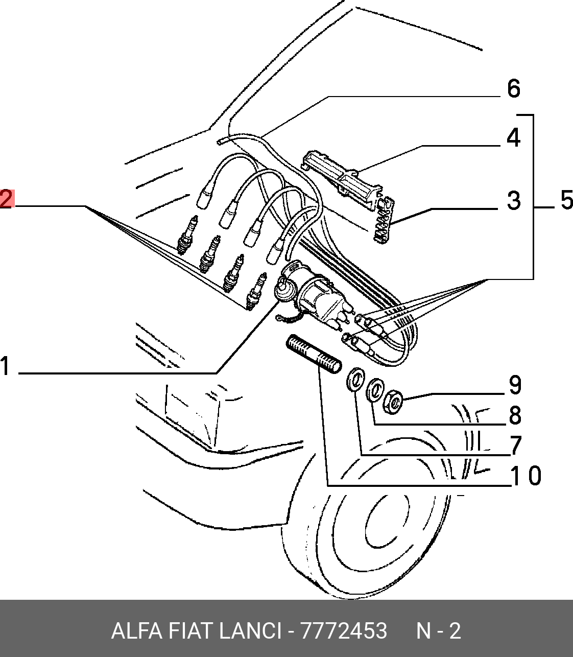 7772453 ALFA FIAT LANCIA Свеча зажигания