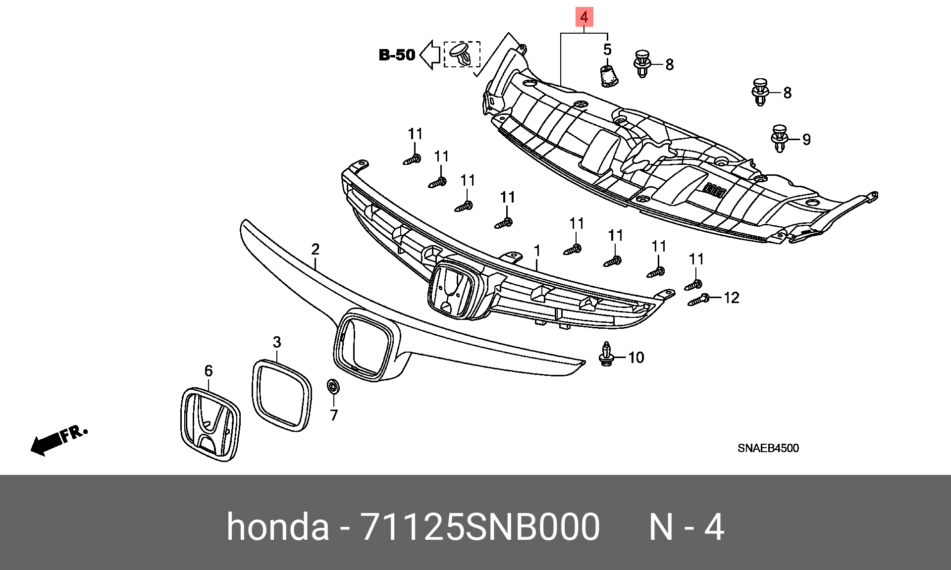 Артикулы honda. 71124snb003. 71122snb003. Клипсы крепежа решетки радиатора Honda CRV 4. 71122snb900.