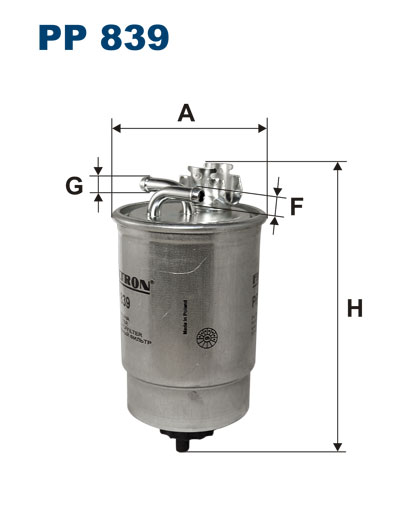 Фильтр топливный Diesel под клапан обратки