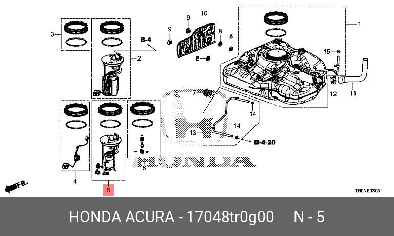 Фильтр топливный   HONDA арт. 17048TR0G00