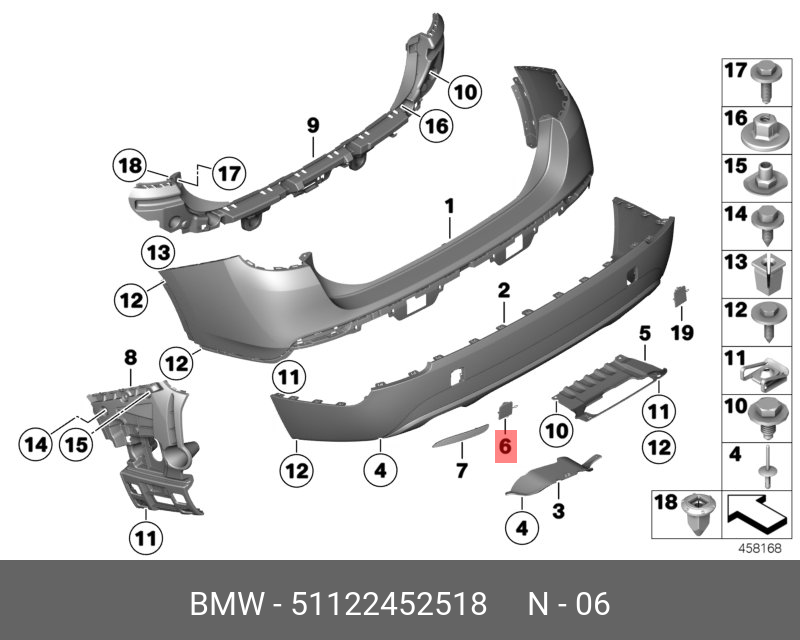 51 11 ... Overview of front bumper