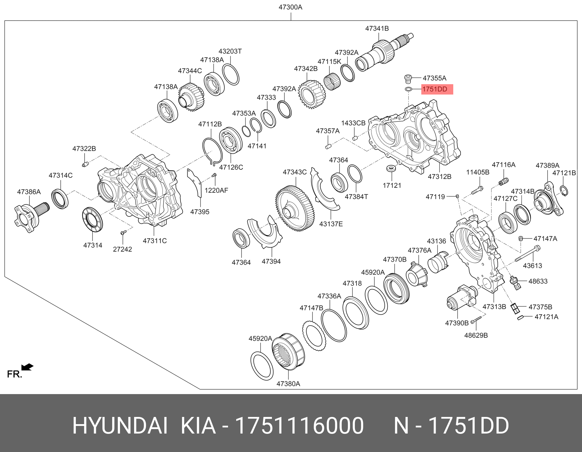 Кольцо уплотнительное заливной пробки раздаточной коробки (Hyundai/Kia) 1751116000