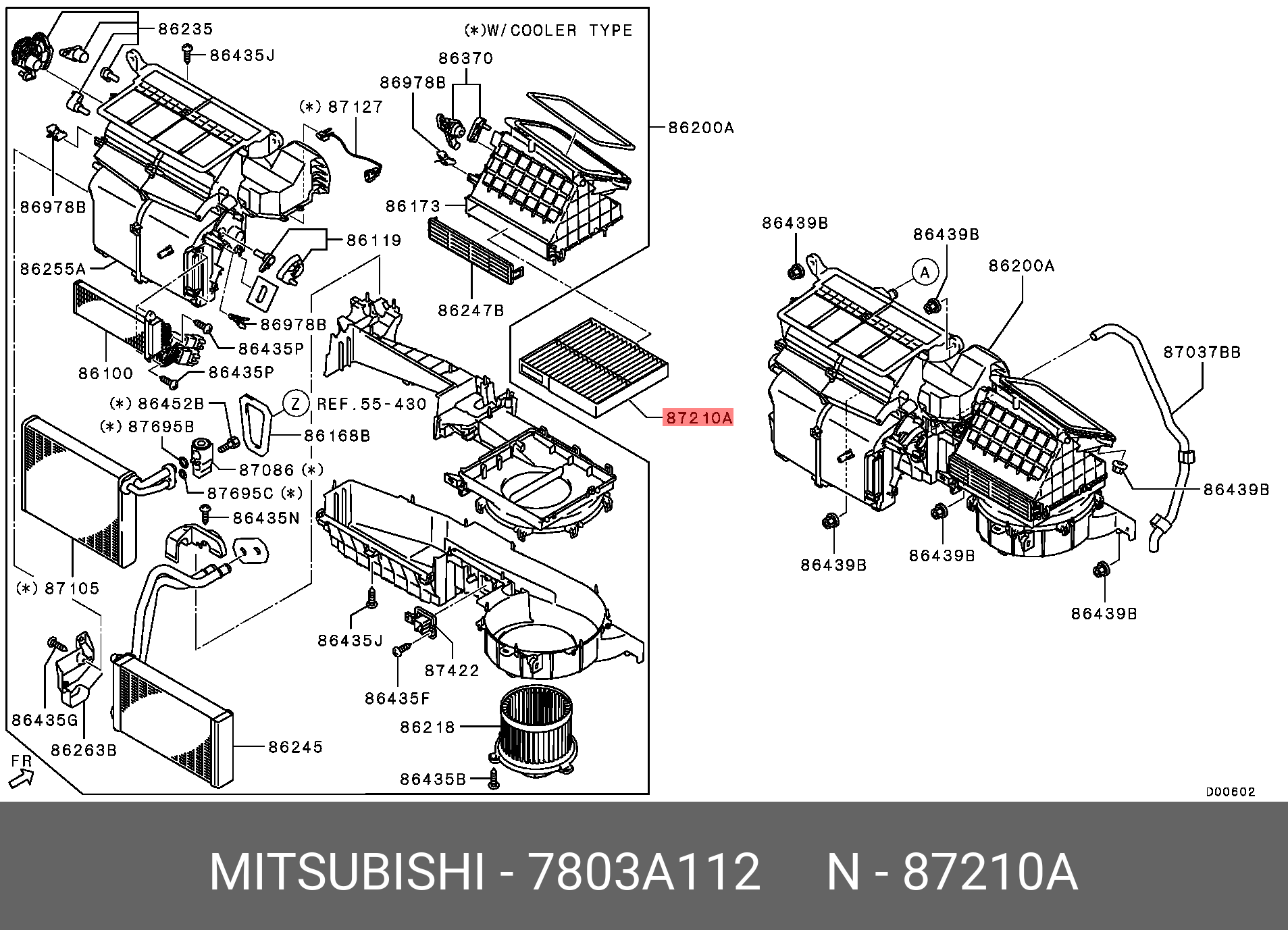 Фильтр салона   MITSUBISHI арт. 7803A112