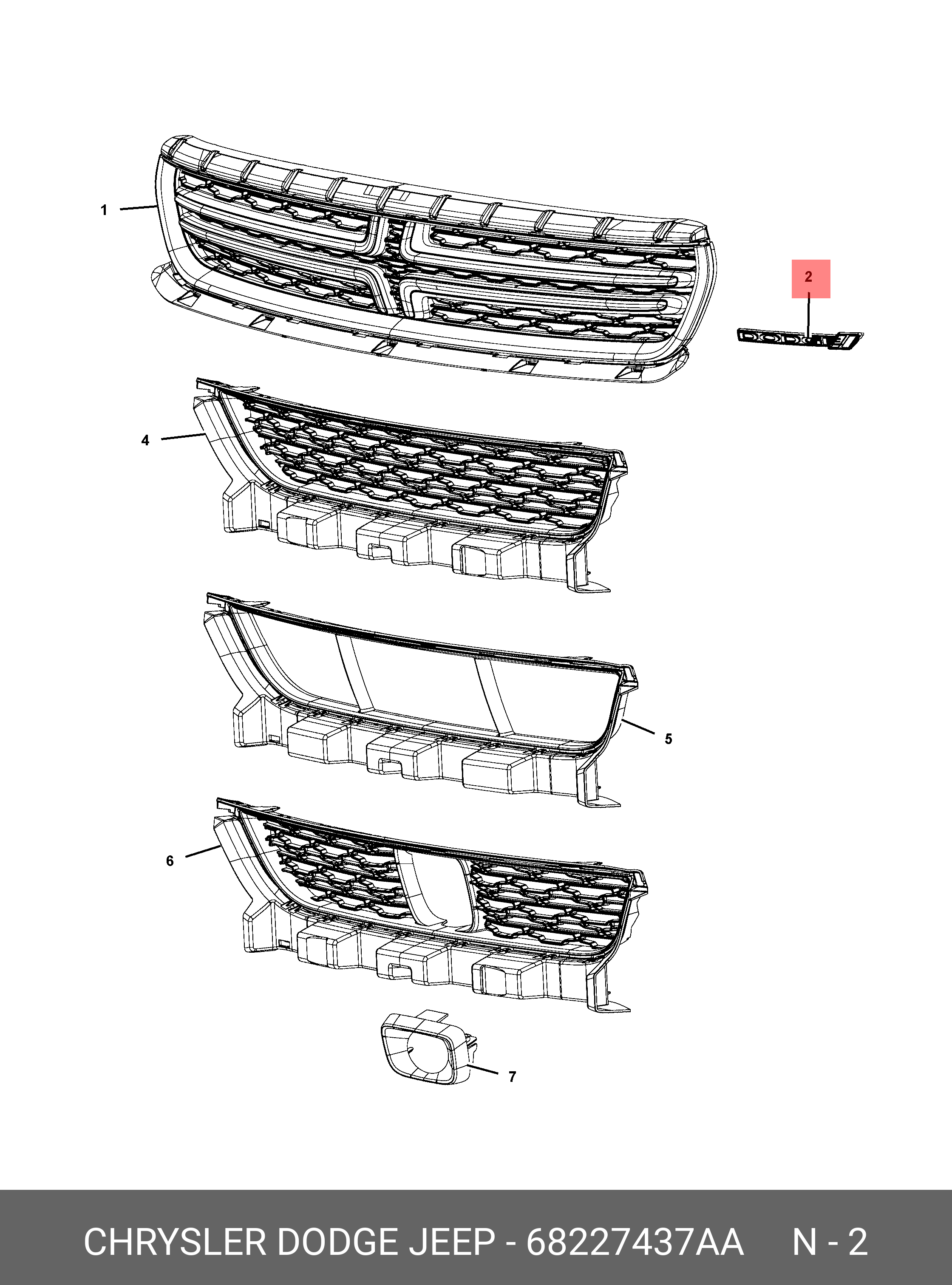 68227 437AA ШИЛЬДИК ДОДЖ CHRYSLER DODGE JEEP купить, цена в Екатеринбурге