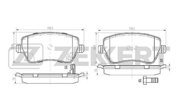 колодки тормозные передние Opel Agila B 08-, Suzuki Splash 08-, Swift (ZC, ZD) 04-